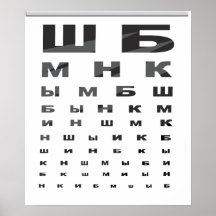 Affiche russe de diagramme d'oeil