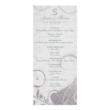 Affiche rustique : Programme pourpre turquoise sub Invitations Personnalisées