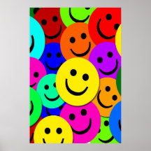 AFFICHE SOURIANTE DE COLLAGE DE VISAGE