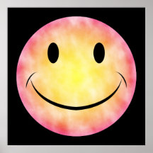 Affiche souriante de visage de colorant de cravate
