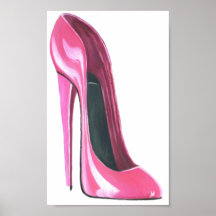 Affiche stylet d'art de chaussure de talon haut ro