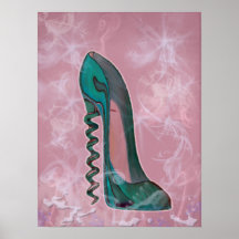 Affiche stylet d'art moderne de chaussure de tire-