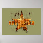 Affiche totalement grunge de musique de vedette du