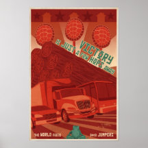 Affiche troisième de propagande de jeu électroniqu