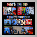 Affiche trouvée de graffiti d'art