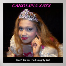 Affiche vilaine de liste de la Caroline