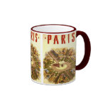 Affiche vintage Arc de Triomphe Paris France de vo Mug À Café