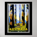 Affiche vintage Australie de voyage de grande tail