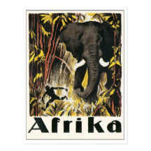 Affiche vintage d'Afrika Carte Postale