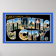 affiche vintage d'Atlantic City
