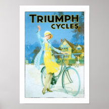 Affiche vintage de bicyclette de cycles de Triumph