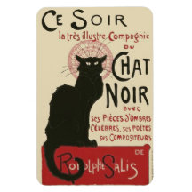 Affiche vintage de Ce Soir Le Chat Noir Magnets
