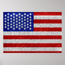 Affiche vintage de drapeau américain