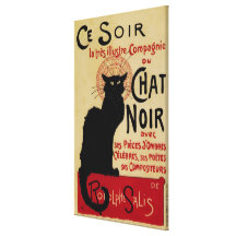 Affiche vintage de Nouveau d'art ; Conversation de Toile Tendue