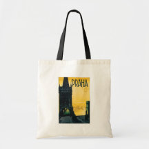 Affiche vintage de Prague (Praha) Sacs En Toile