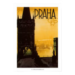 Affiche vintage de Praha posters