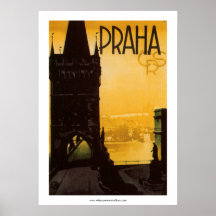 Affiche vintage de Praha