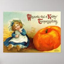 Affiche vintage de thanksgiving