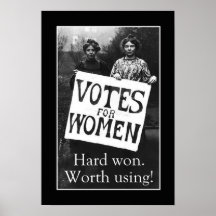 Affiche vintage de vote de femmes