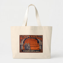 Affiche vintage de voyage, Casablanca, Maroc, Afri Sacs Fourre-tout