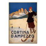 Affiche vintage de voyage - Cortina d'Ampezzo posters