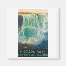 Affiche vintage de voyage de chutes du Niagara Aimant