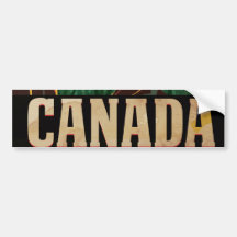 Affiche vintage de voyage du Canada Adhésif Pour Voiture