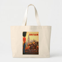 Affiche vintage de voyage, Grande-Bretagne, Anglet Sac