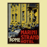 Affiche vintage de voyage, hôtel de brin de Marini posters