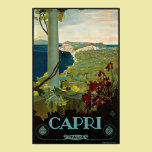Affiche vintage de voyage, île de Capri, Italie It posters