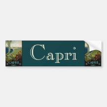 Affiche vintage de voyage, île de Capri, Italie It Adhésifs Pour Voiture
