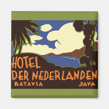 Affiche vintage de voyage, Indonésie Magnets