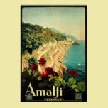 Affiche vintage de voyage, littoral d'Amalfi, Ital posters
