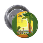 Affiche vintage de voyage, Los Angeles, la Califor Badge