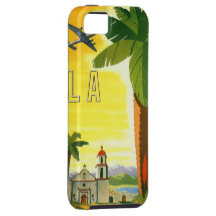 Affiche vintage de voyage, Los Angeles, la Califor Étuis iPhone 5