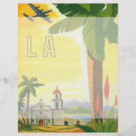 Affiche vintage de voyage, Los Angeles, la Califor Tract Customisé