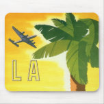 Affiche vintage de voyage, Los Angeles, la Califor Tapis De Souris