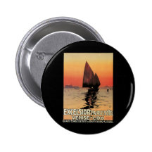 Affiche vintage de voyage, palais Venise de laine  Badges