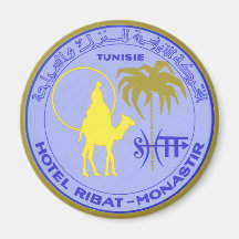 Affiche vintage de voyage, Tunisie, Tunisie, Afriq Aimants Pour Réfrigérateur
