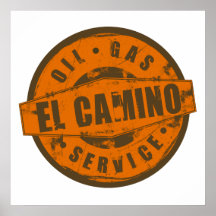 Affiche vintage d'EL Camino de signe
