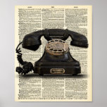 Affiche vintage d'impression d'art de dictionnaire