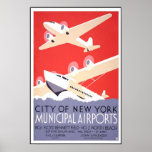 Affiche vintage ville de New-York de voyage