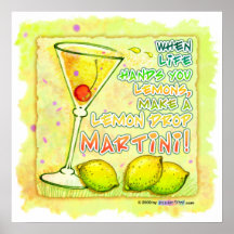 Affiches, copies - baisse de citron Martini