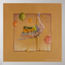 Affiches, copies - cigogne de carrousel