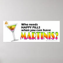 Affiches, copies - pilules heureuses des martini v