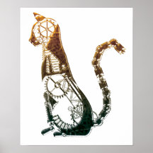 Affiches de chat de Steampunk