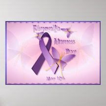 Affiches de jour de conscience de fibromyalgie