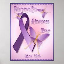 Affiches de jour de conscience de fibromyalgie