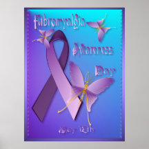 Affiches de jour de conscience de fibromyalgie