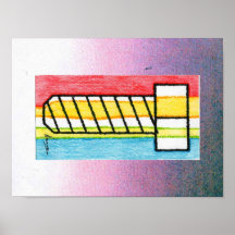 affiches de peinture d'art de bruit du boulon 60s